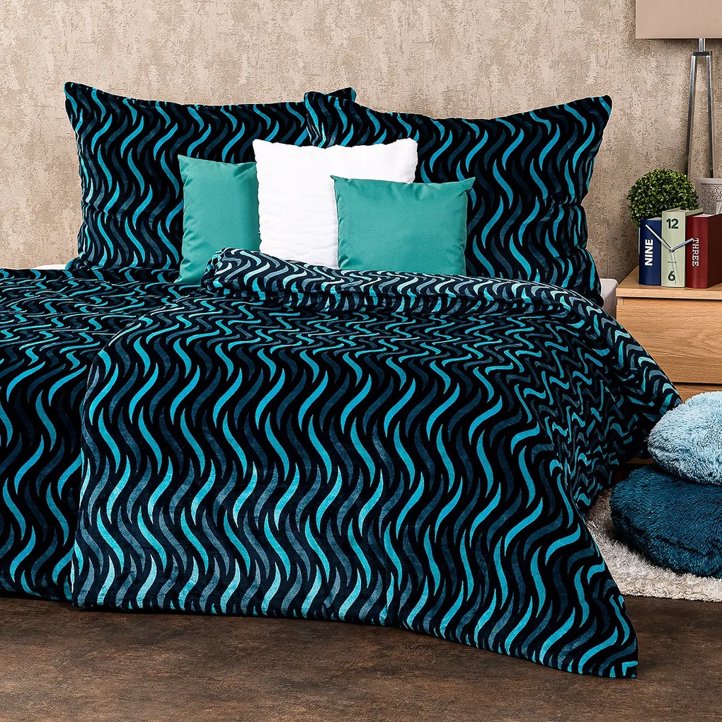 4Home Pościel mikroflanela Wave, 140 x 220 cm, 70 x 90 cm