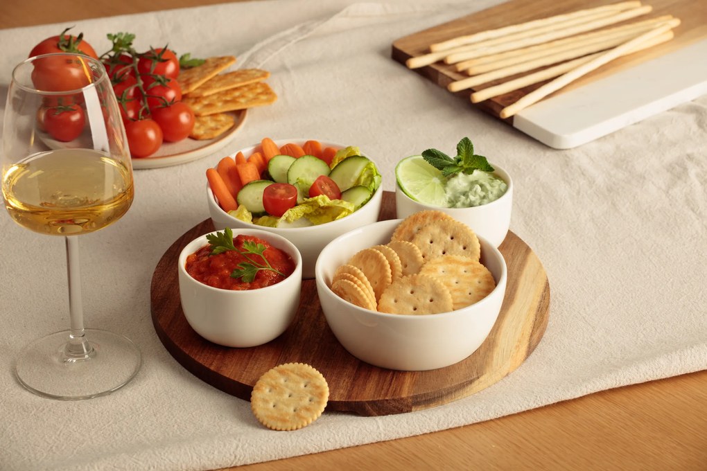 Półmisek z ceramicznymi miseczkami TAPAS