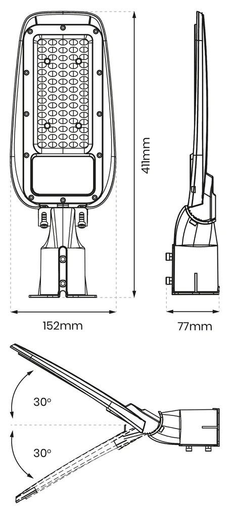Lampa Uliczna Alley 50W 4000K 230V, pojedyncza, zewnętrzna