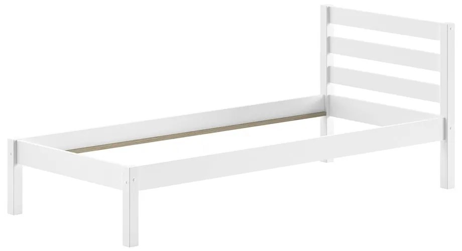 Białe łóżko dziecięce z litego drewna sosnowego bez stelaża 90x200 cm Pino – Vipack