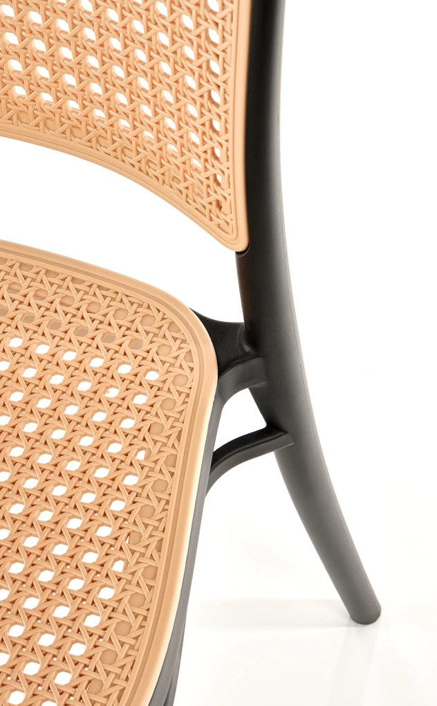 Krzesło Sztaplowane Naturalne Czarne K483