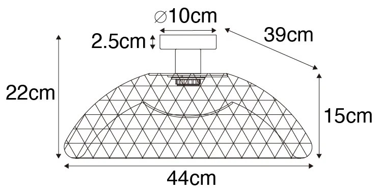 Nowoczesna lampa sufitowa czarna - Zora Nowoczesny Oswietlenie wewnetrzne