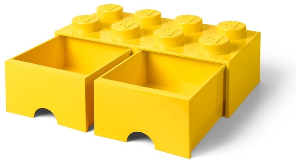 Żółty pojemnik z 2 szufladami LEGO®