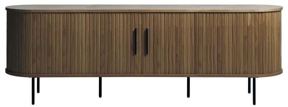 Brązowa szafka pod TV w dekorze dębu 180x56x45 cm Nola – Unique Furniture