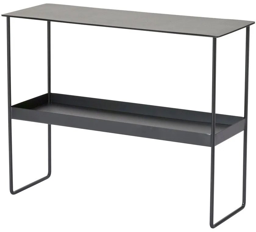 Czarna metalowa konsola 29x78 cm Bull – LIND DNA