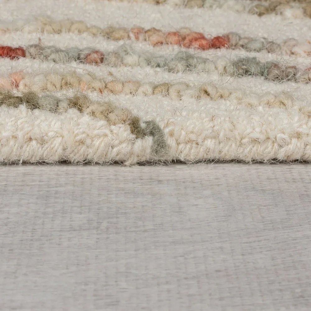 Pomarańczowo-kremowy wełniany dywan 120x170 cm Abstract Swirl – Flair Rugs