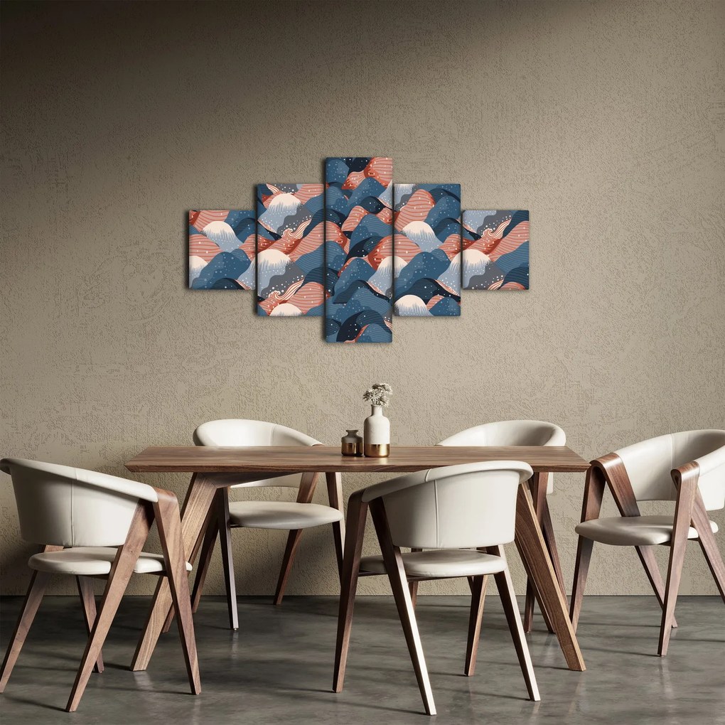 Obraz - Fale i wzgórza (125x70 cm)