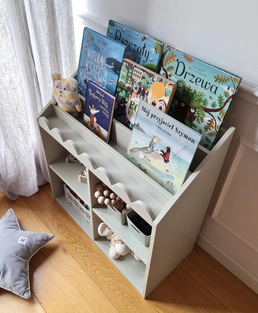 Niski regał dziecięcy BooK NooK na książki i zabawki