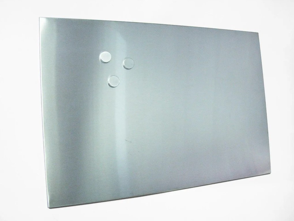 Tablica magnetyczna na notatki INOX + 3 magnesy, 60x80 cm, ZELLER