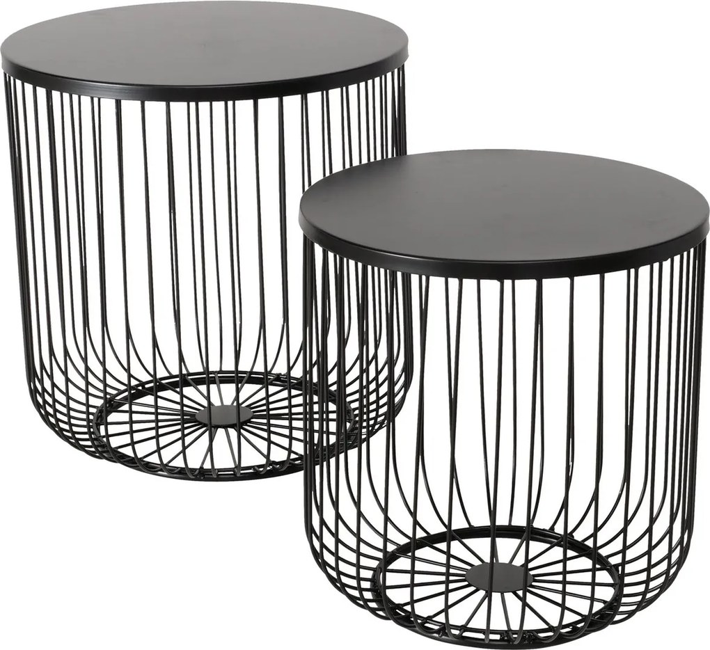 Zestaw dwóch stolików metalowych CINDY, 41 - 47 cm