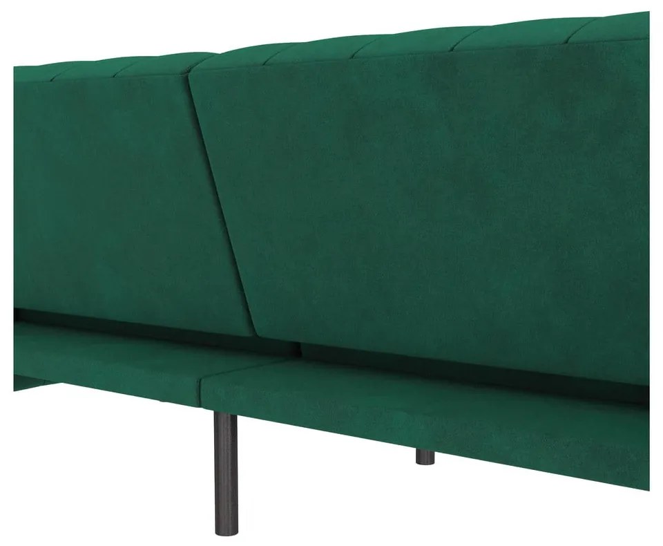 Ciemnozielona aksamitna rozkładana sofa 236 cm Felix – Støraa
