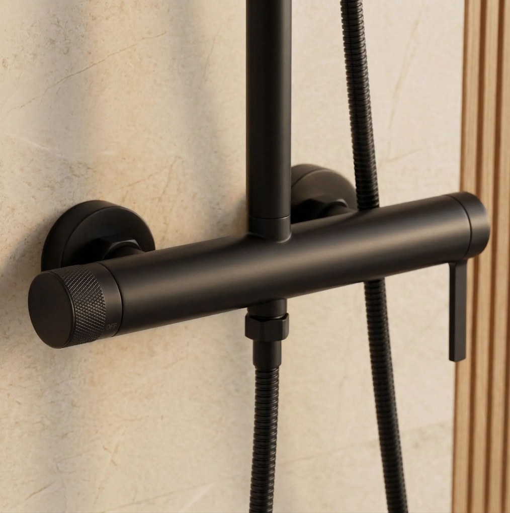 Zestaw natryskowy Rea Rivo Czarny