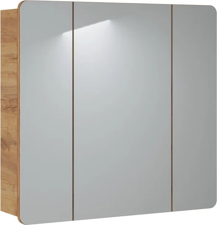 Szafka łazienkowa z lustrem 3-drzwiowa 80 cm, Aruba 843 FSC