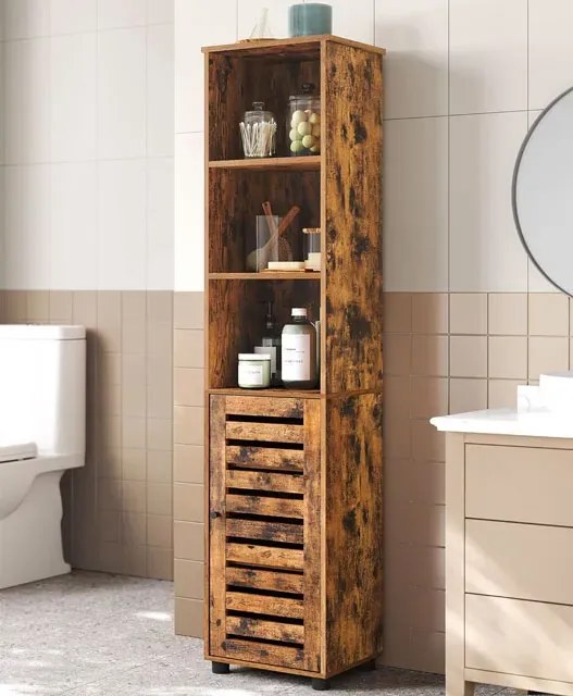 Industrialny słupek łazienkowy rustykalny brąz N7-W85