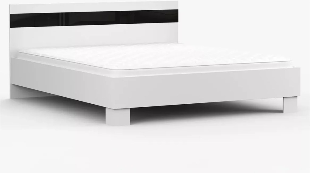 Zestaw mebli do sypialni Dannika – komoda z 4 szufladami, 2 stoliki nocne oraz łóżko dwuosobowe 160x200