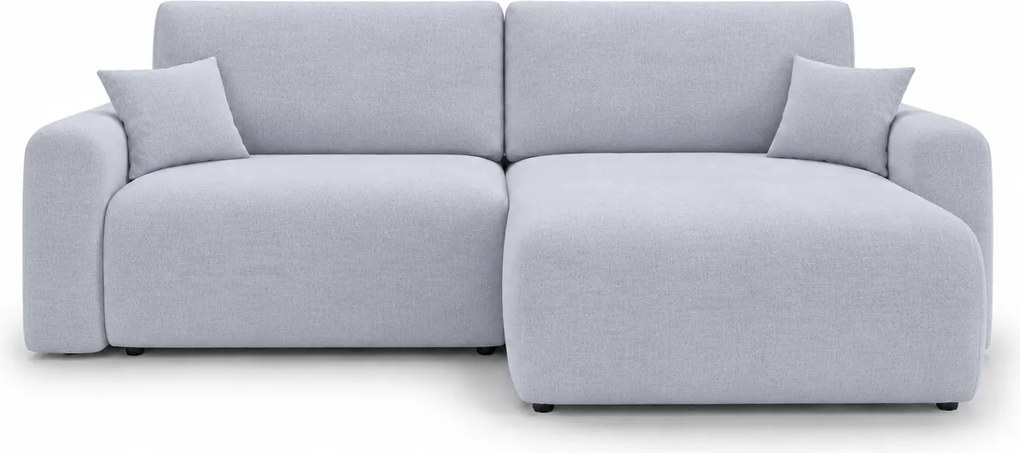Rozkładany narożnik dwustronny L NORDEN PAROS 250x140 cm, jasnoszary
