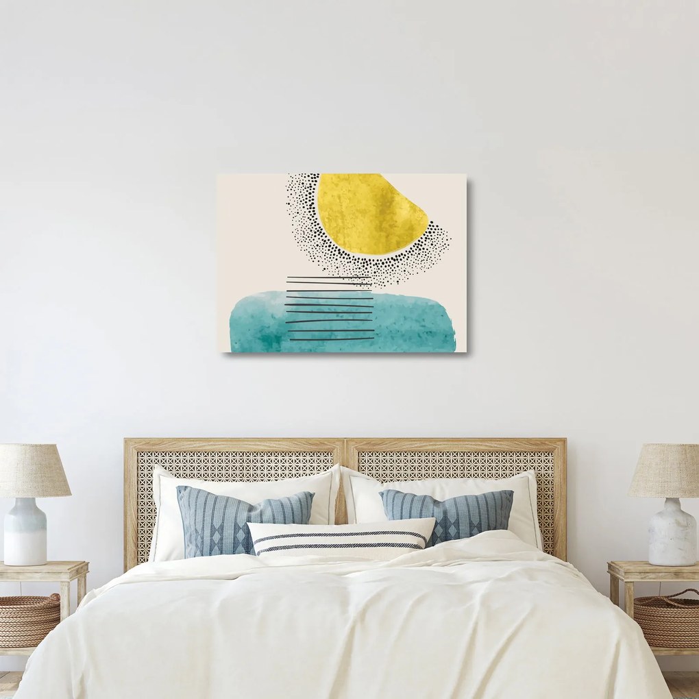 Obraz na szkle - Abstrakcyjny obraz plaży N⁰2 (70x50 cm)