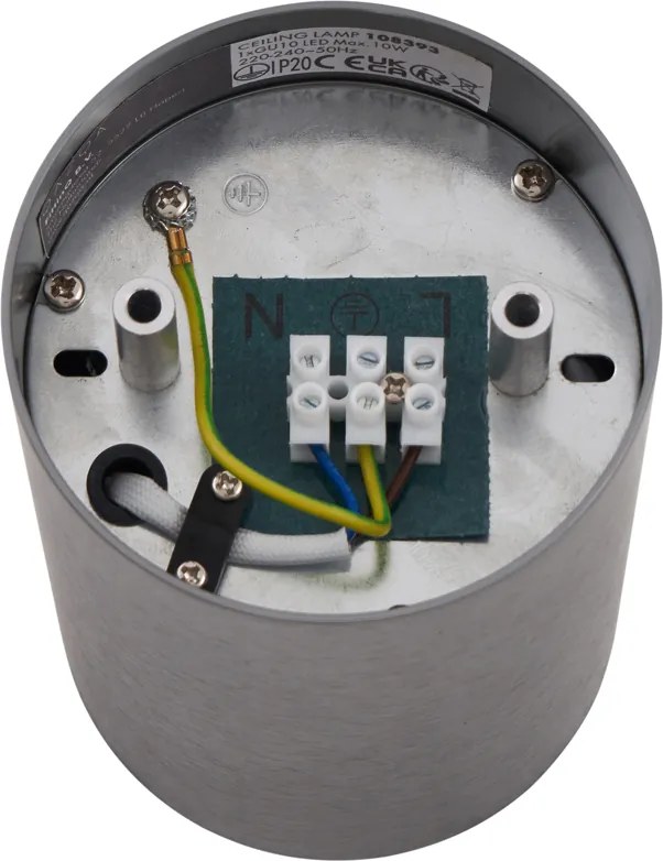 Nowoczesny podtynkowy reflektor GU10 50 mm w kolorze ciemnoszarym - Deep