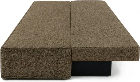 Sofa z Funkcją Spania MAVIA Brązowa Boucle Nowoczesna
