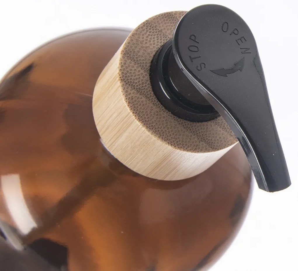 Orion Szklany dozator mydła, brązowy, 0,5 l