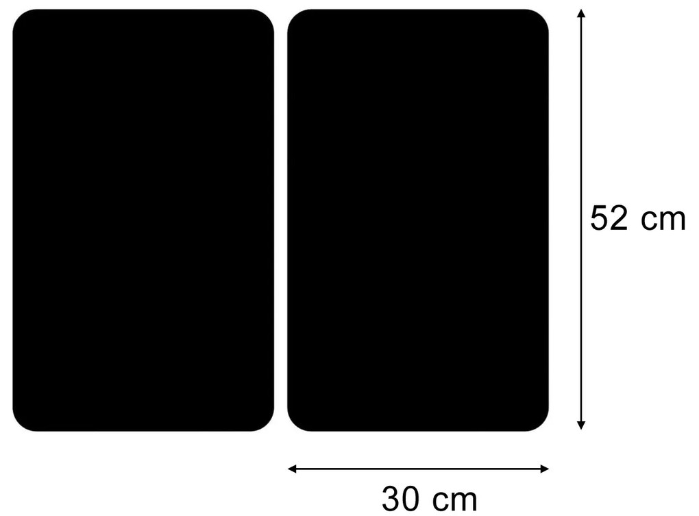 Szklane płyty ochronne na kuchenkę BLACK, 2 sztuki, WENKO