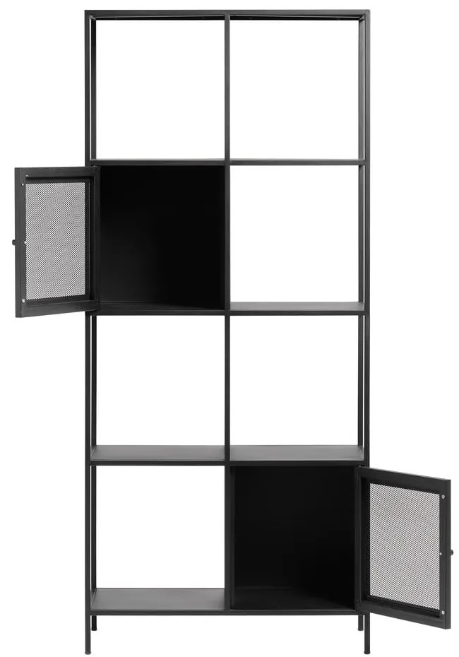 Czarny metalowy regał 80x180 cm Malibu – Unique Furniture