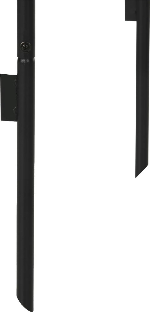 Outsunny Łuk Ogrodowy, Łuk Różany, Łuk Pnący, Krata na Róże Metalowa, czarny, 1,40 x 0,40 x 2,40 m