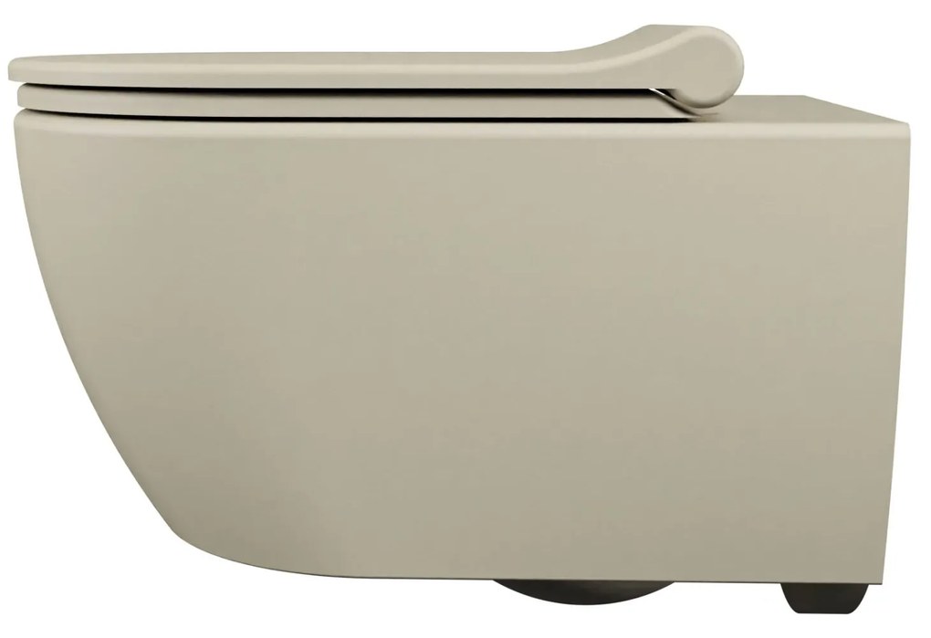 Miska WC wisząca rimless beżowa LERA ivory z deską wolnoopadającą Slim