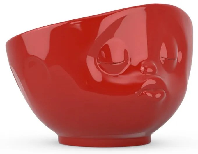 Czerwona porcelanowa całuśna miska 58products