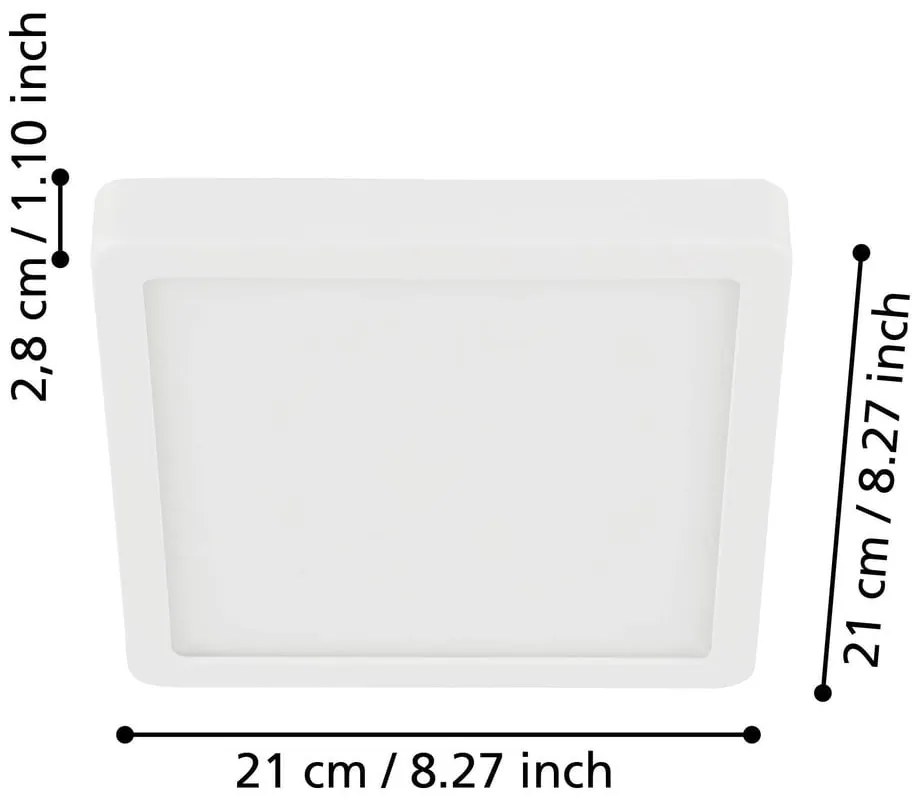 Biała lampa sufitowa LED 21x21 cm FUEVA 5 – EGLO