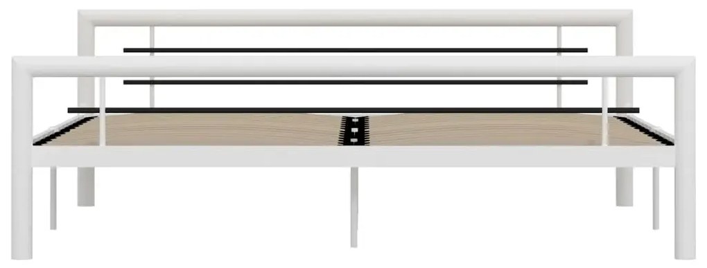 Duże białe metalowe łózko 180x200 cm - Sintra
