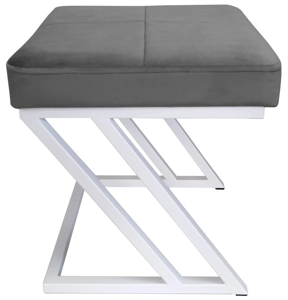 Pufa ZETA LOFT taboret podnóżek podstawa biała BL14