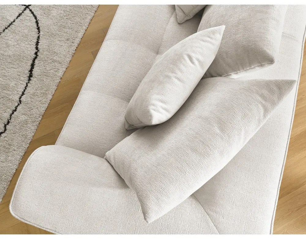 Beżowa sofa z tkaniny szenilowej 237 cm Whesley – Bobochic Paris