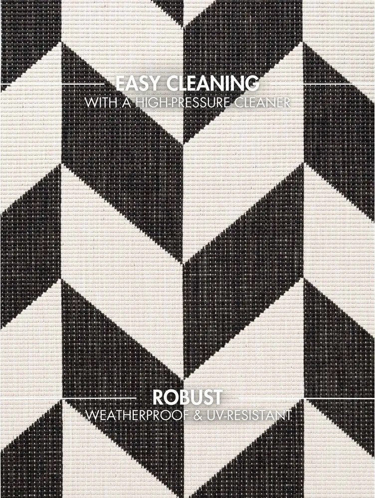 Czarno-kremowy dywan odpowiedni na zewnątrz 120x170 cm Haringey Terrick – Ted Baker