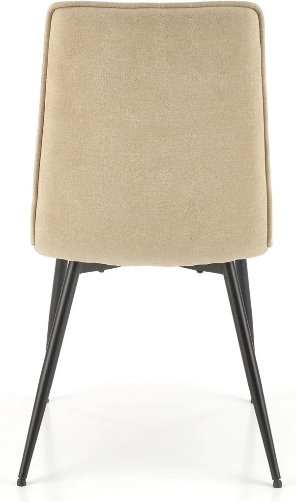 Tapicerowane krzesło K493 z poziomymi przeszyciami