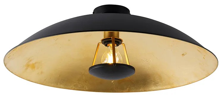 Vintage lampa sufitowa czarna ze złotem 60 cm - Emilienne Novo Nowoczesny Oswietlenie wewnetrzne