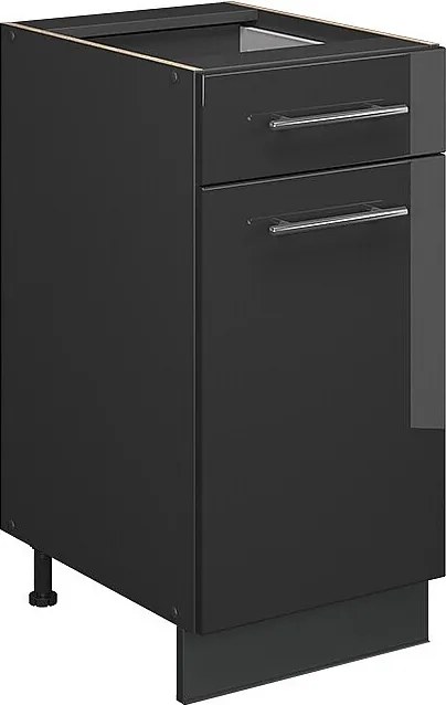 Szafka dolna do kuchni antracyt wysoki połysk 40x60x82 fame-line
