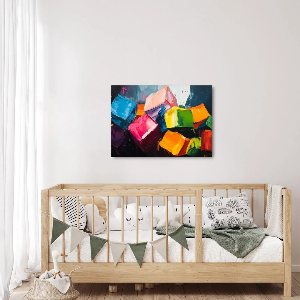 Obraz - Kolorowe kostki (70x50 cm)