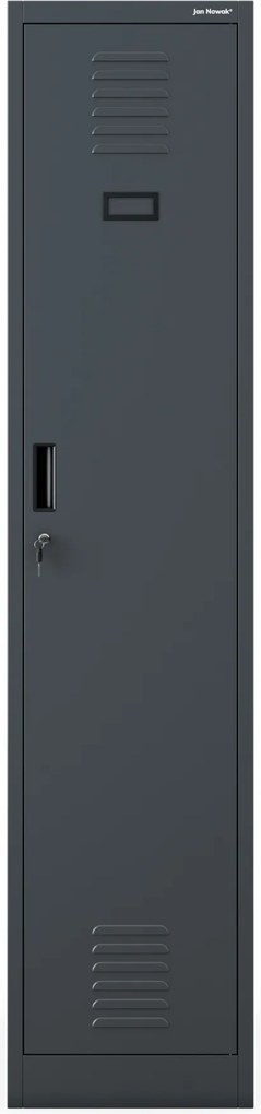 Szafka pracownicza ubraniowa dwukomorowa antracytowa, 400x1800x500 mm: KACPER 1 Plus