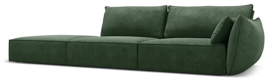 Ciemnozielony szezlong (prawostronny) Vanda – Mazzini Sofas