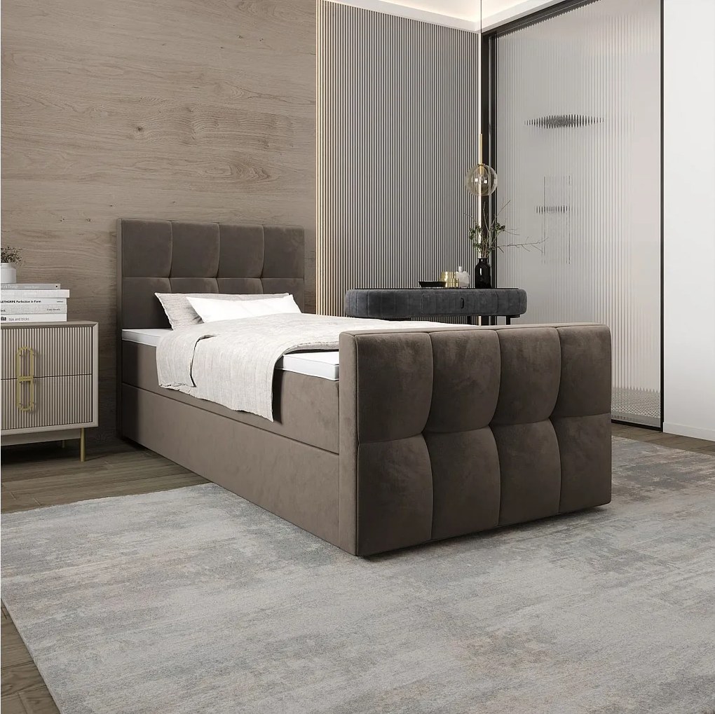 Łóżko kontynentalne MANHATAN 100x200 Monolith 15