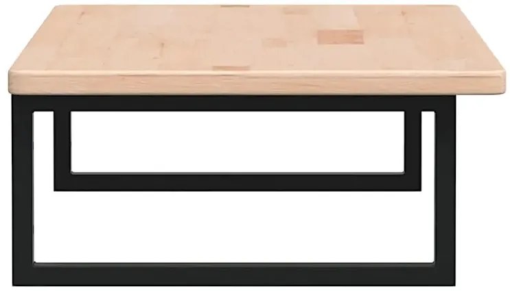 Naturalne półka drewno 100x50 uchwyty czarne R2-B58