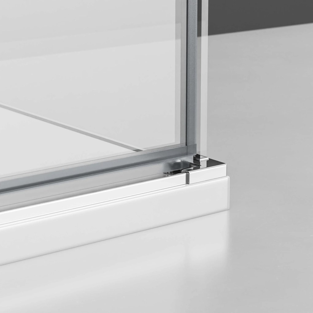 Kabina prysznicowa EX412 kształt U drzwi skrzydłowe i brodzik