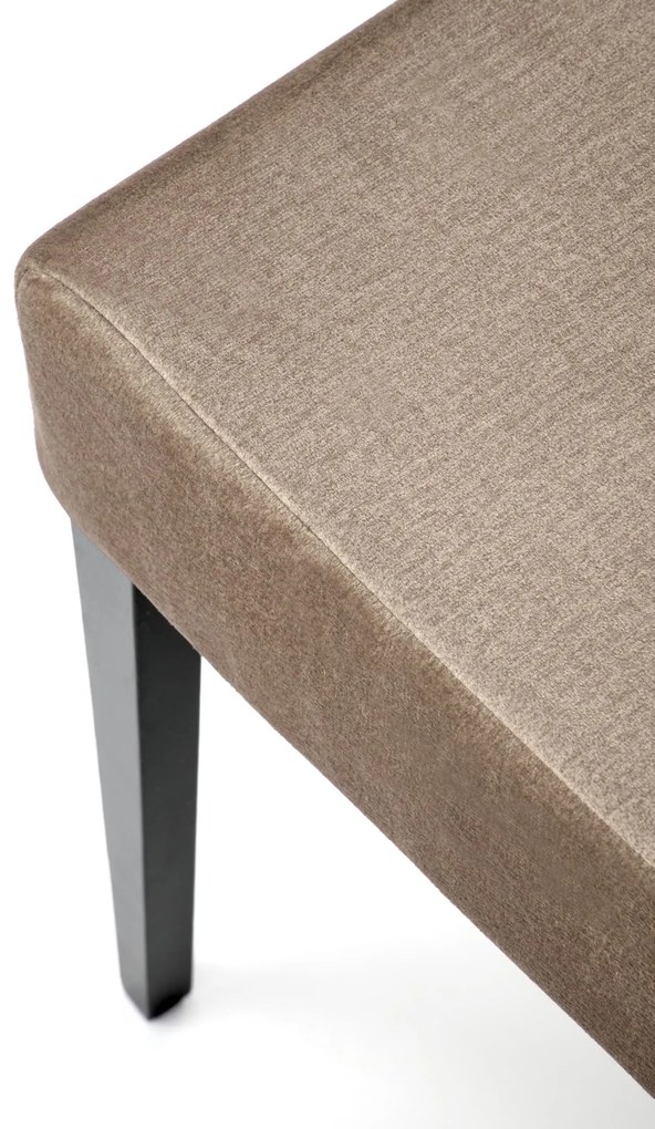 Krzesło tapicerowane beżowe, czarny stelaż, klasyczne, drewniane, CLARION 2 MONOLITH 09