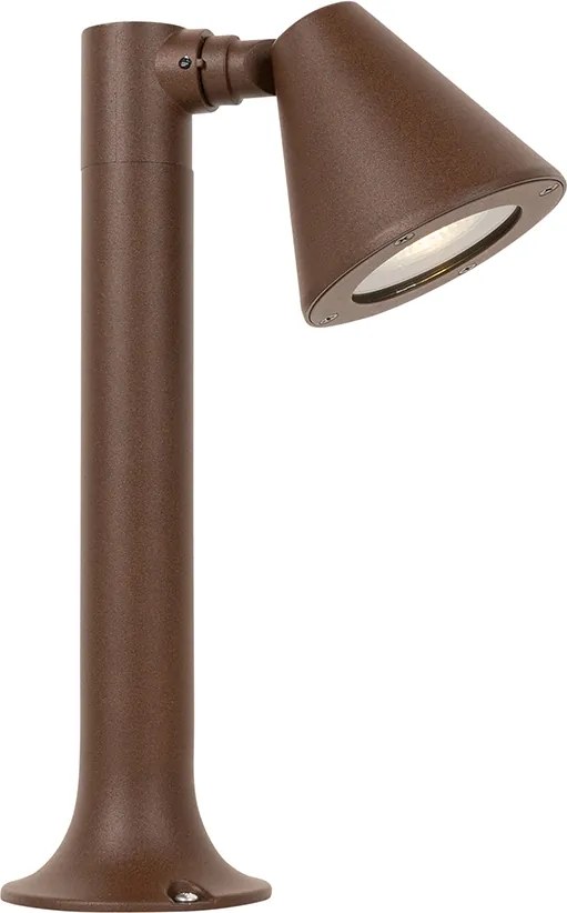 Nowoczesny słup ogrodowy brązowo-rdzawy 30 cm IP44 regulowany - Ciara