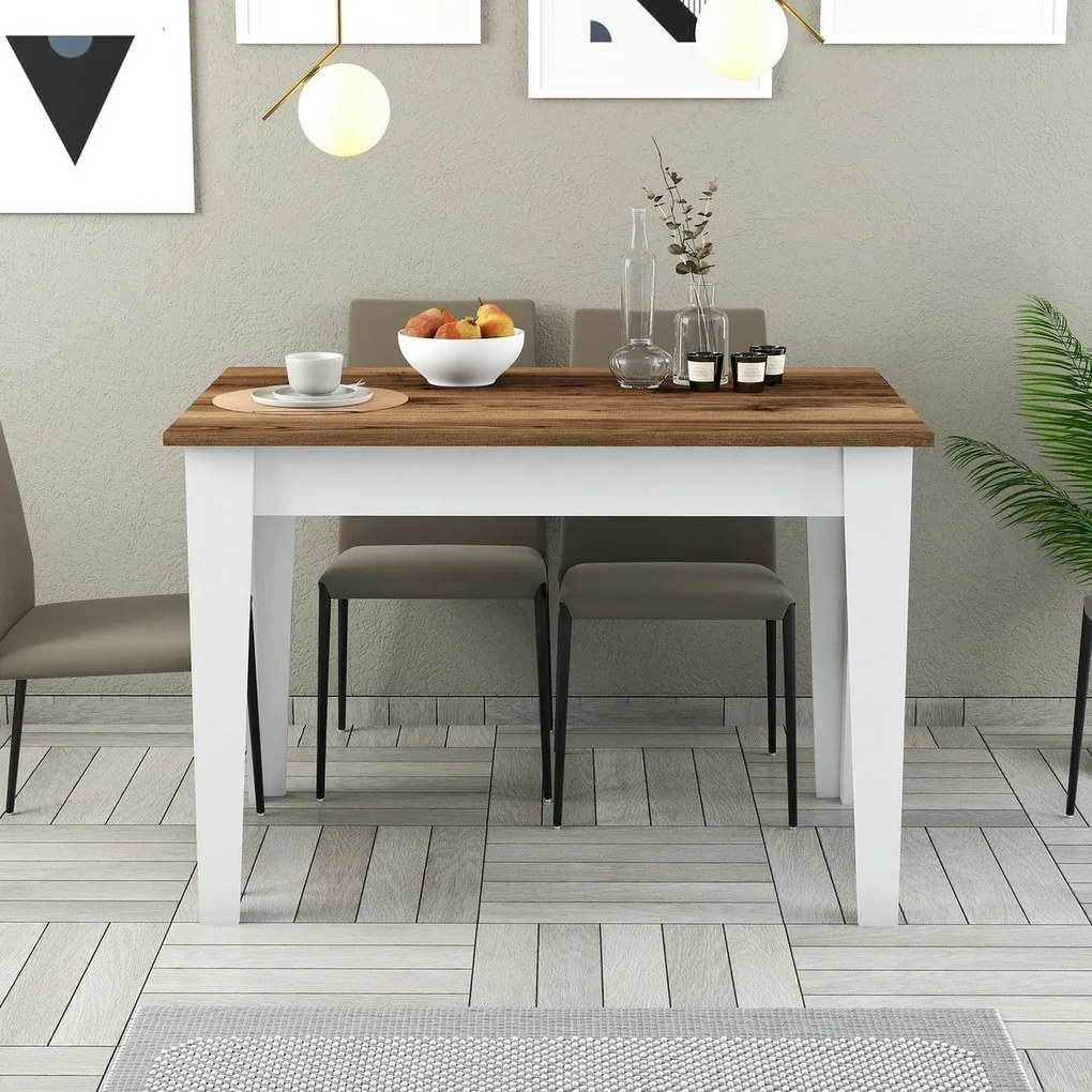Stół do jadalni Kiev White and Walnut
