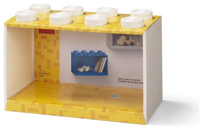 Dziecięca biała półka ścienna LEGO® Brick 8