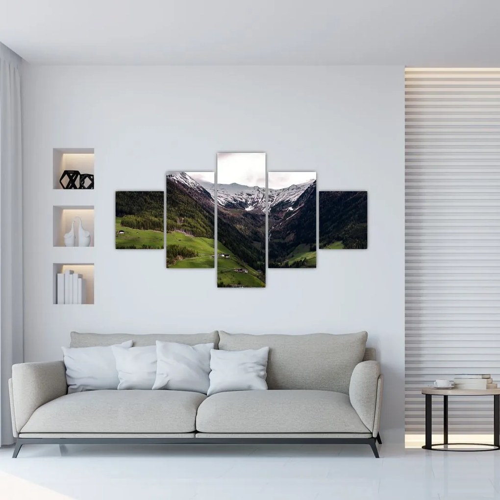 Obraz - Dolina pod górami (125x70 cm)
