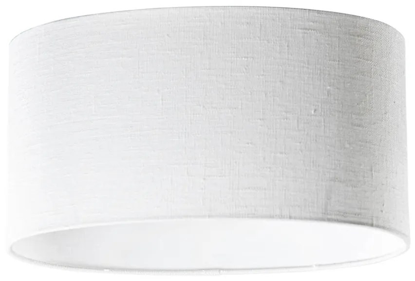 Biały owalny abażur lniany 35/23/18