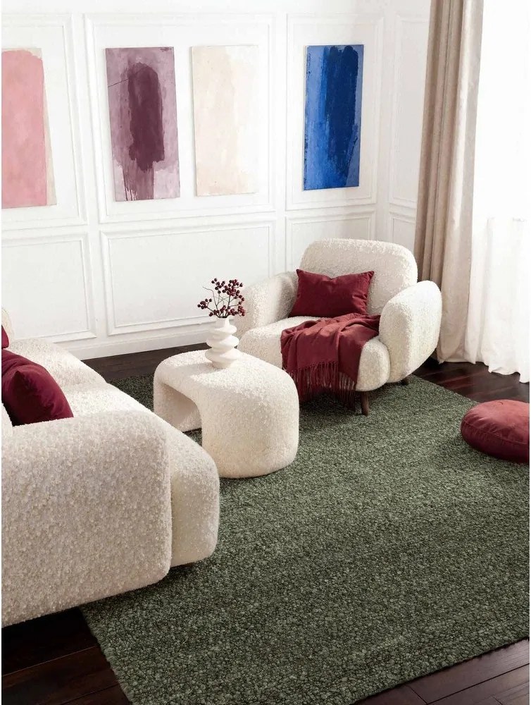 Zielony dywan z materiału bouclé tkany ręcznie 120x170 cm Notting Hill Portobello – Ted Baker